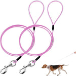 Chew Proof Dog Leash,6FT Metal Cable Lead,Heavy Duty Leash Made of Coated Wire Rope,Chew Resistant,Great for Large Dogs and Teething Puppies (Black+Blue, 6ft) - Image 14