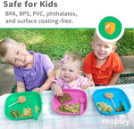 Re-Play durable kids plates in princess pink and purple