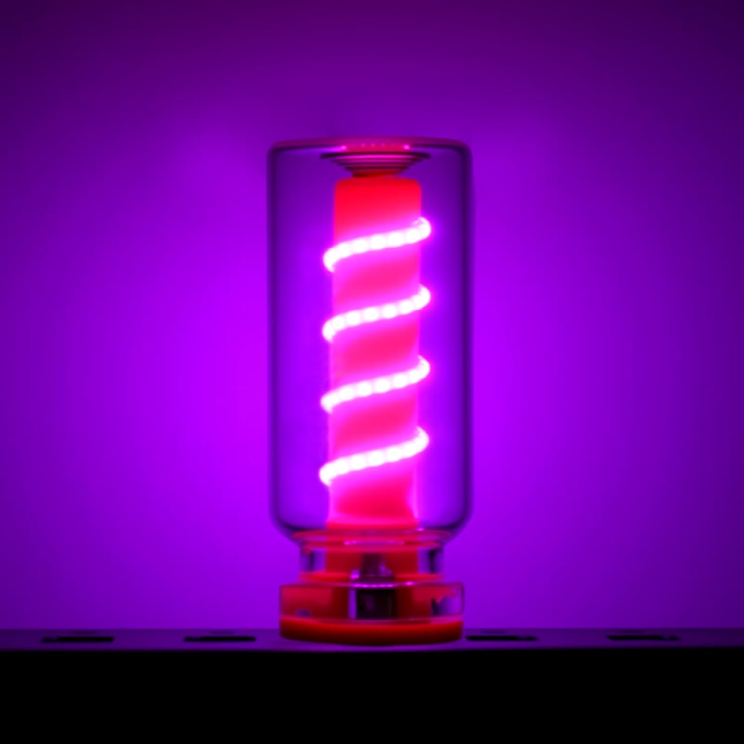 ERAVSOW retro car interior USB light front view showing pink spiral LED filament