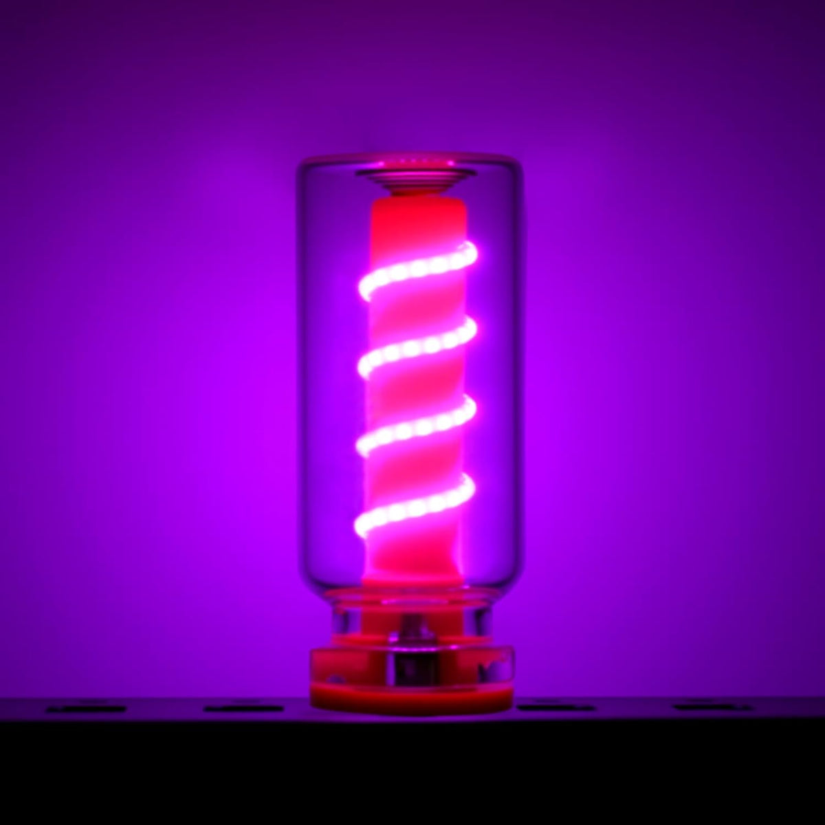 ERAVSOW retro car interior USB light front view showing pink spiral LED filament