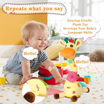 Llukeme giraffe toy in a nursery setting for toddlers