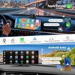 Close up of Veralady carplay touch screen interface with navigation maps