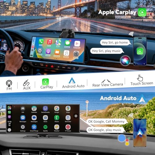 Close up of Veralady carplay touch screen interface with navigation maps