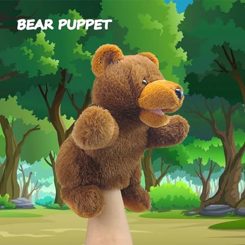 Okegztoa animal hand puppet showing movable mouth mechanism