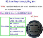 Side angle of high-impact ABS plastic snap-on camera cap for Sony mirrorless lenses.