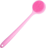 DNC Silicone Back Scrubber for Shower Bath Body Brush with Long Handle (Gray) - Image 10