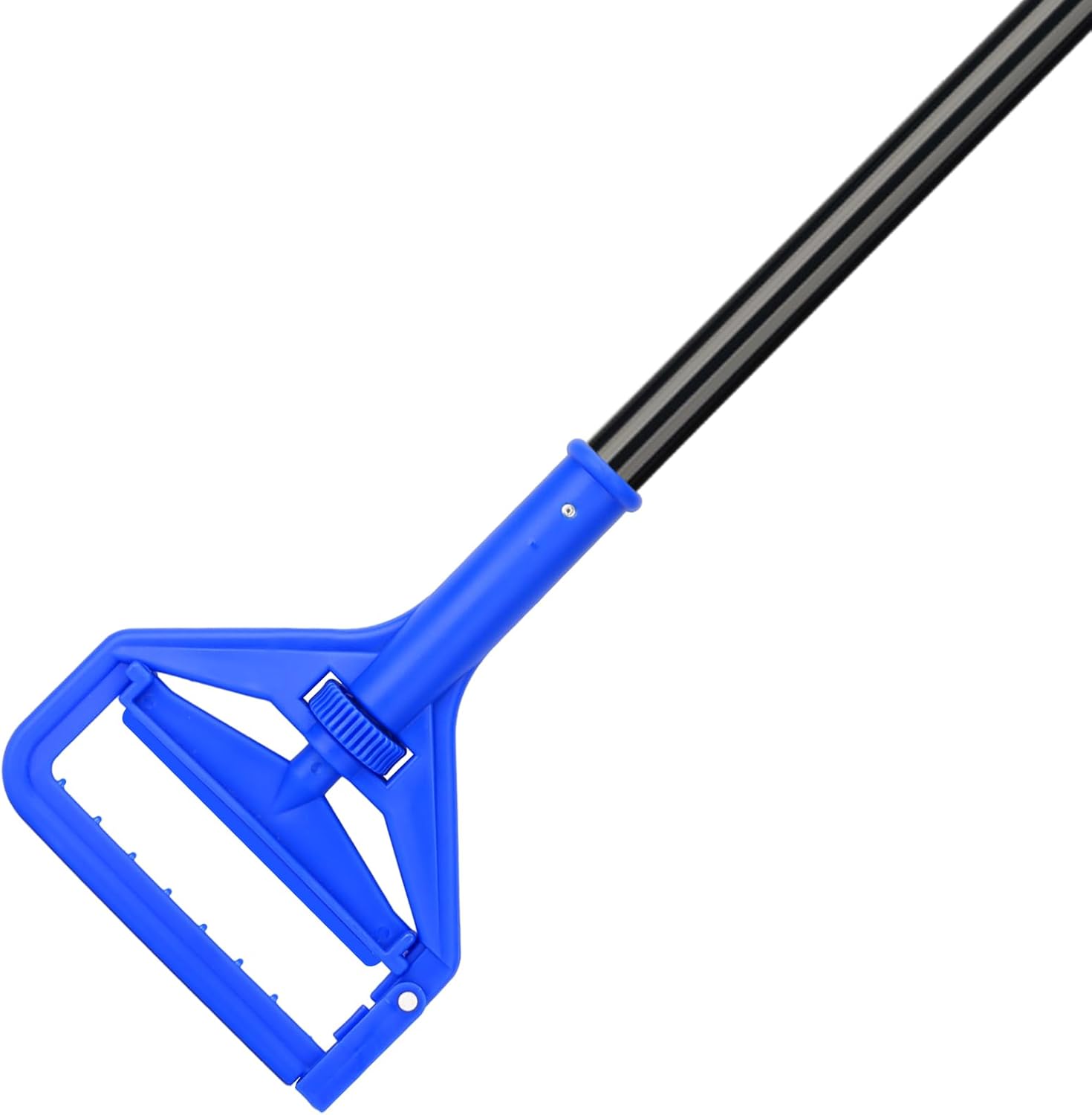 KeFanta 60 inch commercial heavy duty mop handle front view showcasing the stainless steel industrial stick.