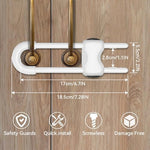 Close up of adjustable baby proofing lock mechanism
