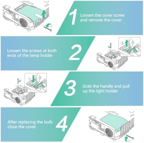 Poxtedsr replacement lamp for epson brightlink projectors top view layout