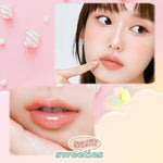 Etude Over Glowy Lip Gloss Popping Candy shade swatch on fair skin tone