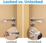 HomeBrella child safety door handle lock installed on lever