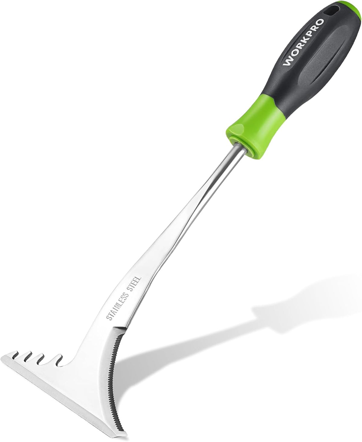 WORKPRO crack weeder front view of stainless steel L-shaped blade