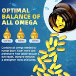 Authentic imported USA DRFOSTER Triple Omega 2000mg maximum strength fatty acid capsules close up