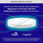 Qunol Brain Health Memory Plus back view with ingredient list details
