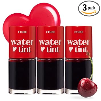 ETUDE Dear Darling Water Tint Cherry Ade Three Set front view Korean lip stain