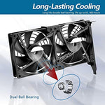 Side view of the ninety-two millimeter dual fan system demonstrating the physical thickness and clearance dimensions.