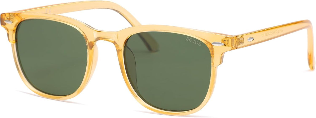 Sojos retro vintage sunglasses top down frame layout