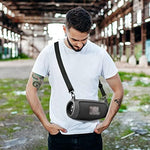 Full view of imported premium silicone travel pouch kit in black