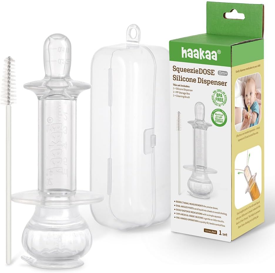 Haakaa SqueezieDose Silicone Liquid Dispenser front view