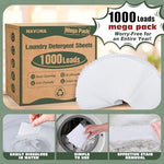 Eco-friendly laundry detergent sheets in fresh scent for high-efficiency washing machines