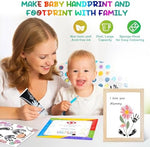 Dog paw print being captured cleanly using the washable Sortnic pet safe ink kit