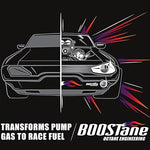 Back label of Boostane Professional octane booster showing instructions