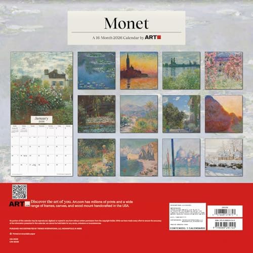 2026 Monet Wall Calendar - Image 5
