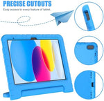 Heavy duty child friendly foam rubber tablet casing back view illustration