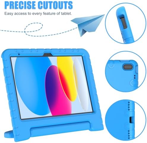 Heavy duty child friendly foam rubber tablet casing back view illustration