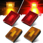 Partsam four piece clearance light set including two amber and two red trailer lights