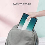 SIXFU compact stylus case placed next to an iPad sleeve for size comparison