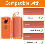 Khanka speaker case open view displaying the soft velvet inner lining and mesh accessory pocket