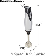 Hamilton Beach 4-in-1 Electric Immersion Hand Blender with Handheld Blending Stick, Whisk + 3-Cup Food & Vegetable Chopper Bowl, 2-Speeds, 225 Watts, Silver and Stainless Steel (59765) - Image 8