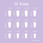 BABALAL Coffin Press on Nails Long False Nails Blue Swirl Fake Nails Ballerina Acrylic Nails 24Pcs Glossy Manicure Stick on for Women and Girls - Image 14