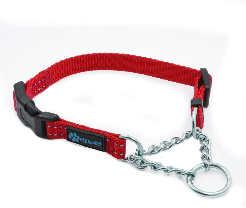 Max and Neo Stainless Steel Chain Martingale Collar - We Donate to a Dog Rescue for Every Collar Sold (Small, Purple) - Image 10