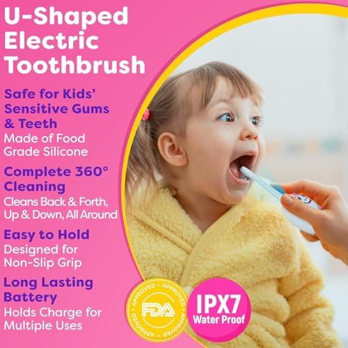 Trueocity toddler automatic toothbrush silicone mouthpiece designed for sensitive gums