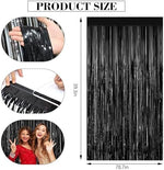 Shimmering black photo booth props for birthday celebrations