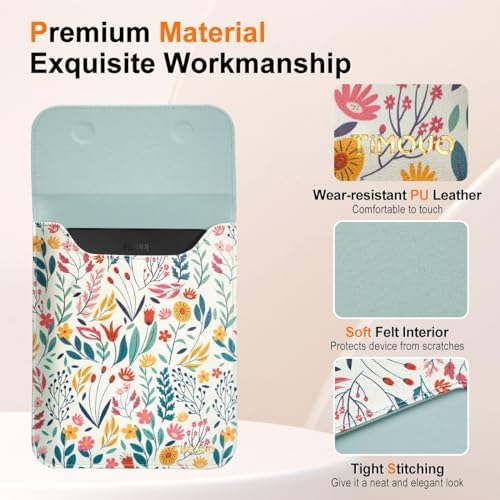 Side profile of TiMOVO slim floral e-reader case