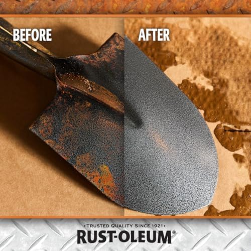 Rust-Oleum 300112 automotive rust remover being rinsed off a clean iron bicycle chain frame