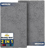 Muddy Mat microfiber chenille entrance rug trapping muddy dog paws