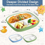 Domensi toddler porcelain dishes with removable silicone base