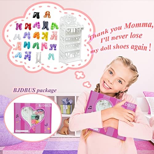 White 5-layer miniature doll furniture storage rack