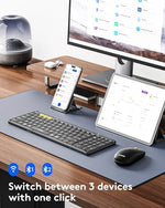 Samsers folding travel bluetooth keyboard closed inside premium elegant black case