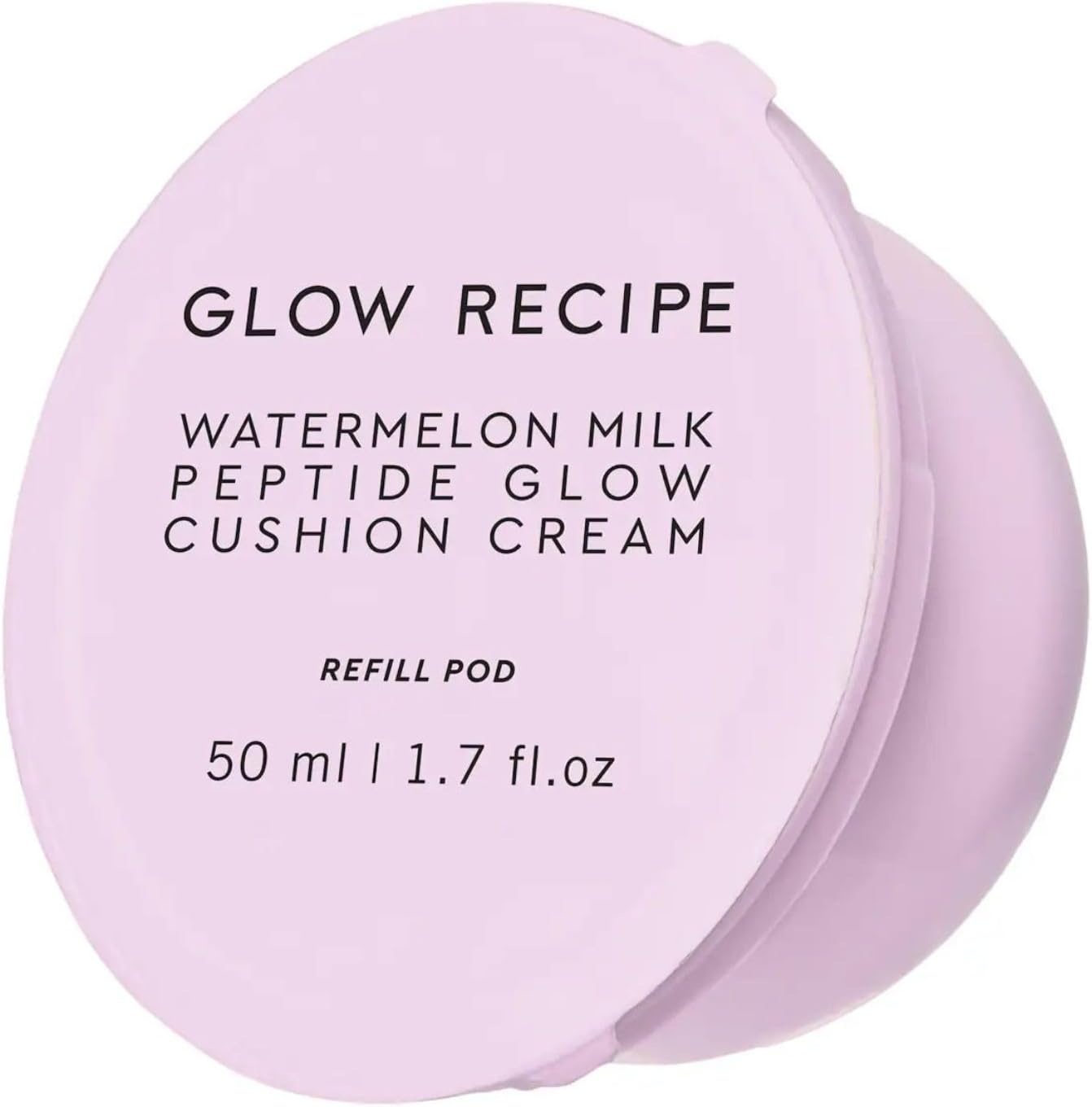 Glow Recipe Watermelon Milk Peptide Glow Cushion Cream Refill pod front view on a clean white retail background