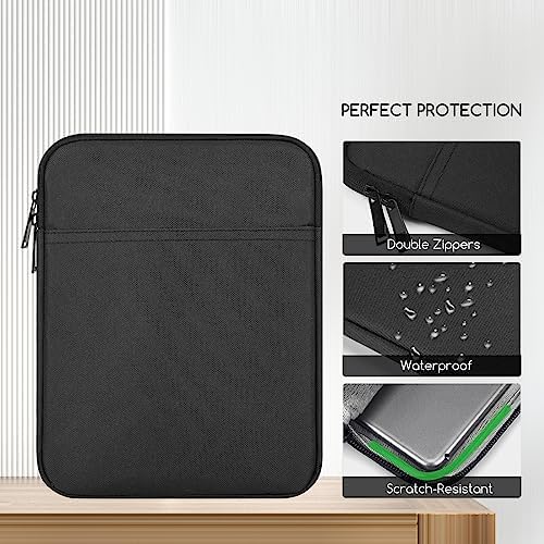 Slim profile of the NBOXUMG 12.4 Inch protective bag being placed into a travel backpack.
