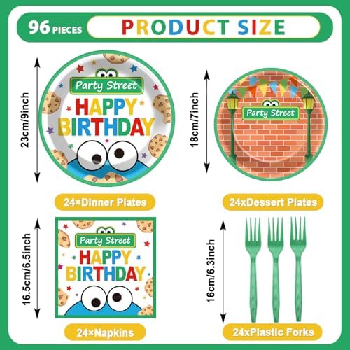 Detailed view of red brick wall themed dinner and dessert paper plates