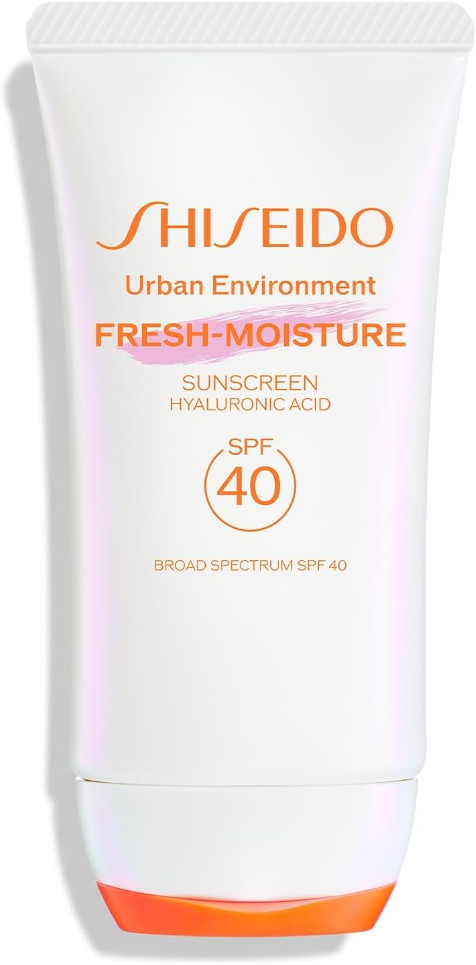 Shiseido Urban Environment Fresh-Moisture Sunscreen SPF 40 front view package design.
