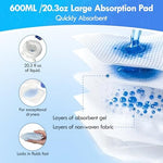 Close up of the 600 milliliter super absorbent pad inside the liner