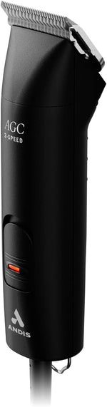 Side angle view highlighting the ergonomic grip of the cool running professional animal clipper.