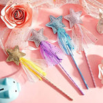 Full set of 8 Skylety glitter wands for girls